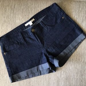 Dark Rinse Denim Shorts